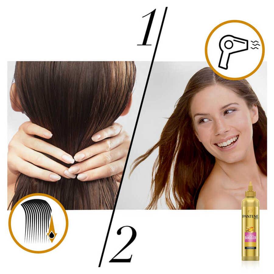 کرم مو موج دهنده 300 میل پنتن Pantene 3 pantene 7 24 sac bakim kremi aninda bukle sekillendirici 300 ml sac kremi pantene 24676 17 B