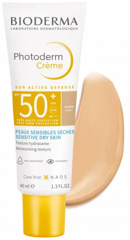 ضد آفتاب رنگی بایودرما Crème SPF50+ claire 1 ضد آفتاب رنگی بایودرما Crème SPF50+ claire