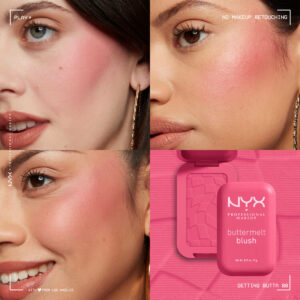 NYX Professional Makeup BUTTERMELT BLUSH 08 GETTING BUTTA 0800897257651 Application Melissa Trinity Vanessa